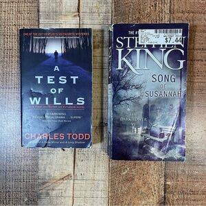 Mystery A Test Of Wills Charles Todd Stephen King Song of Susannah Book Bundle